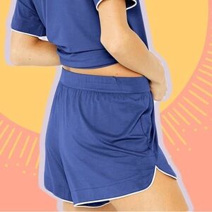 Recliner NYC NWT Navy Blue & Creamer Super Stretch Sleep Shorts